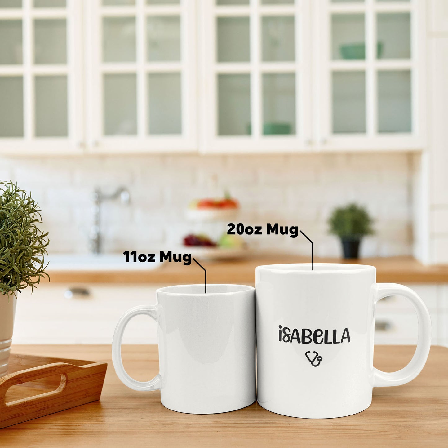 White Ceramic Medical Student Mug with Personalization