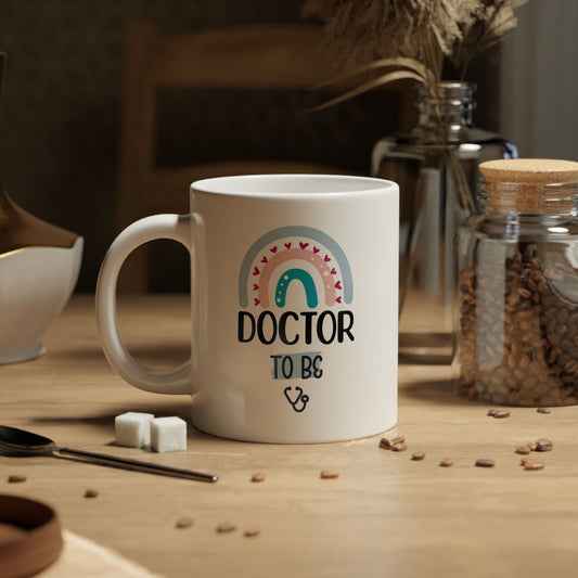 White Ceramic Medical Student Mug with Personalization
